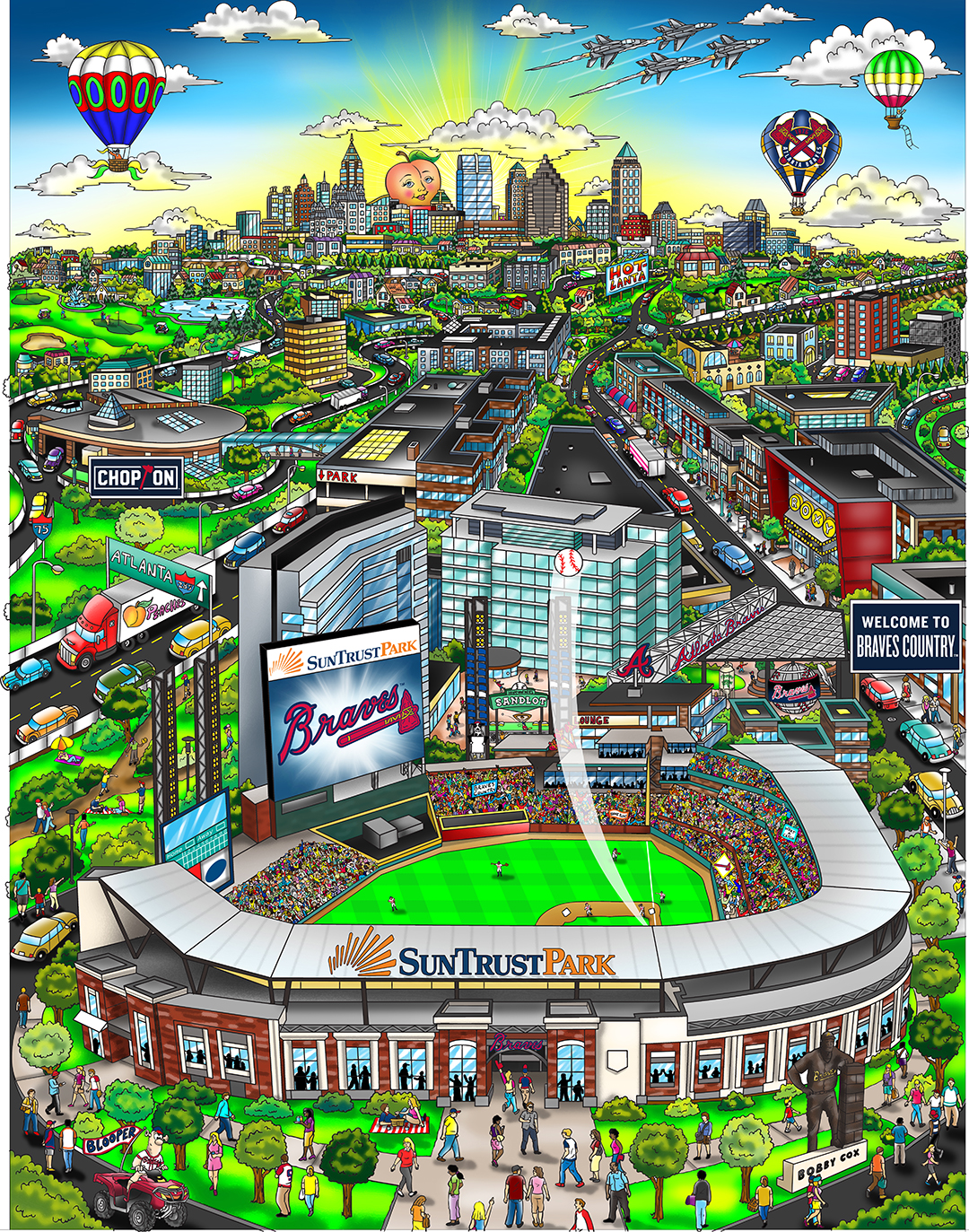 Officially Licensed MLB Atlanta Braves 3D Stadium Banner