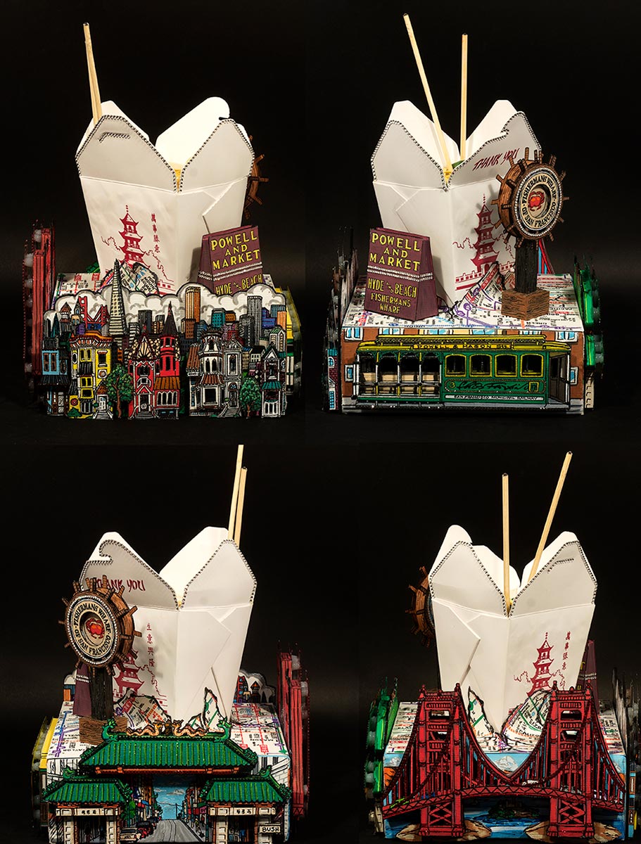 Chinatown Box Sculpture | Fazzino