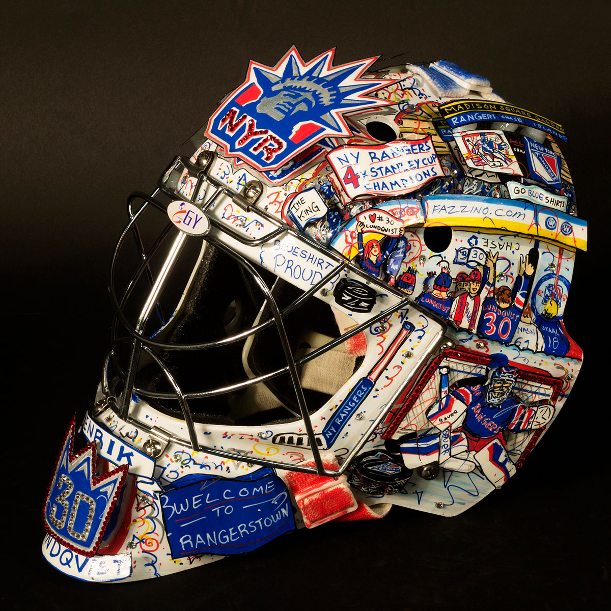 NY Rangers Goalie Helmet | Fazzino