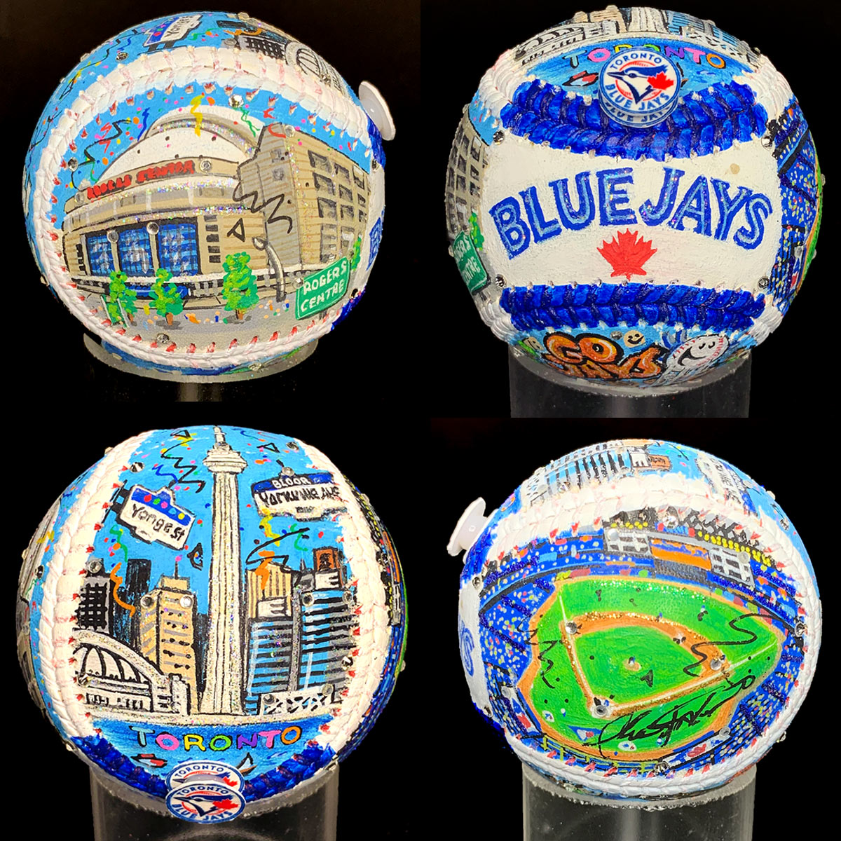 Toronto Blue Jays Hand-Painted Baseballs