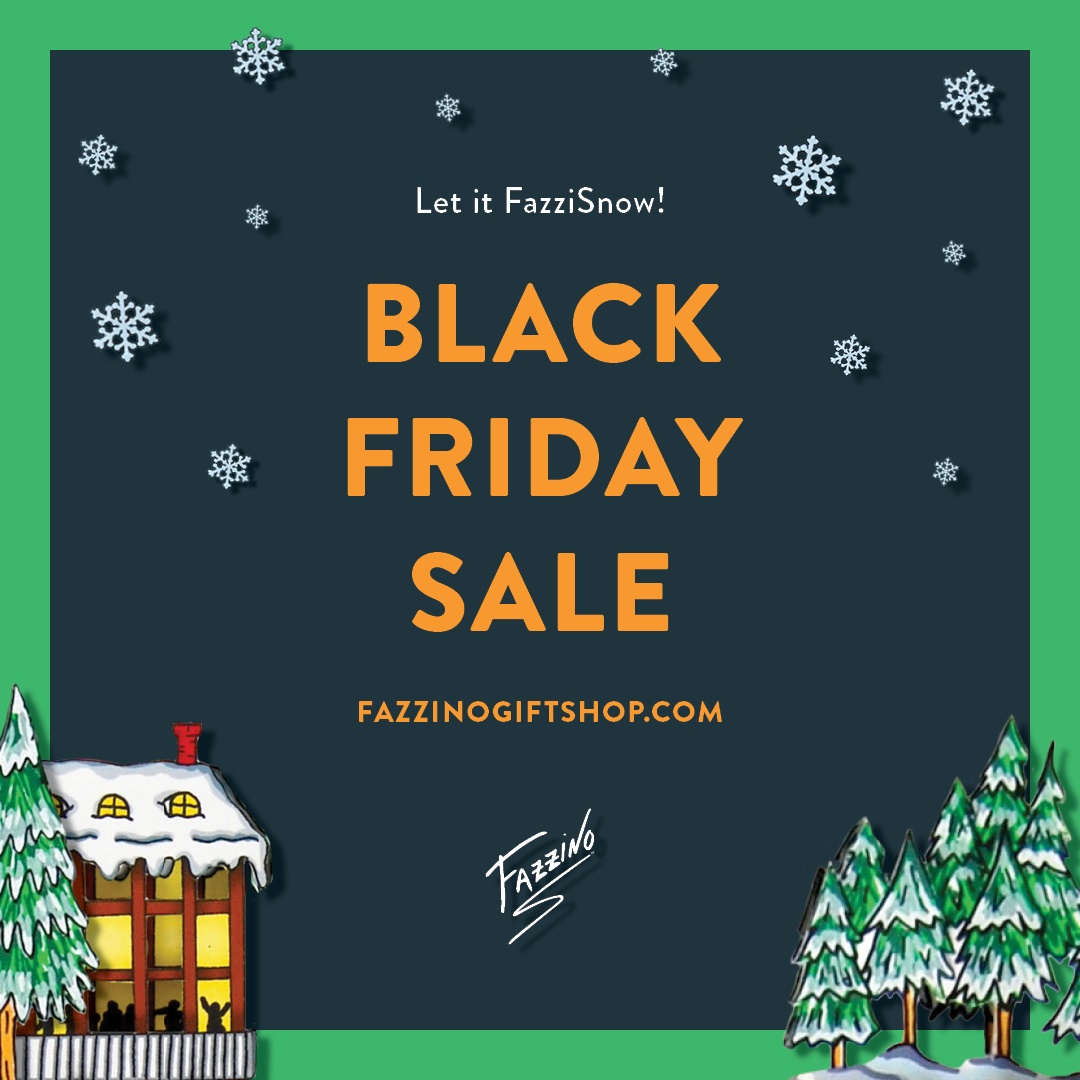 Black Friday Sale announcement for the Fazzino Gift Shop