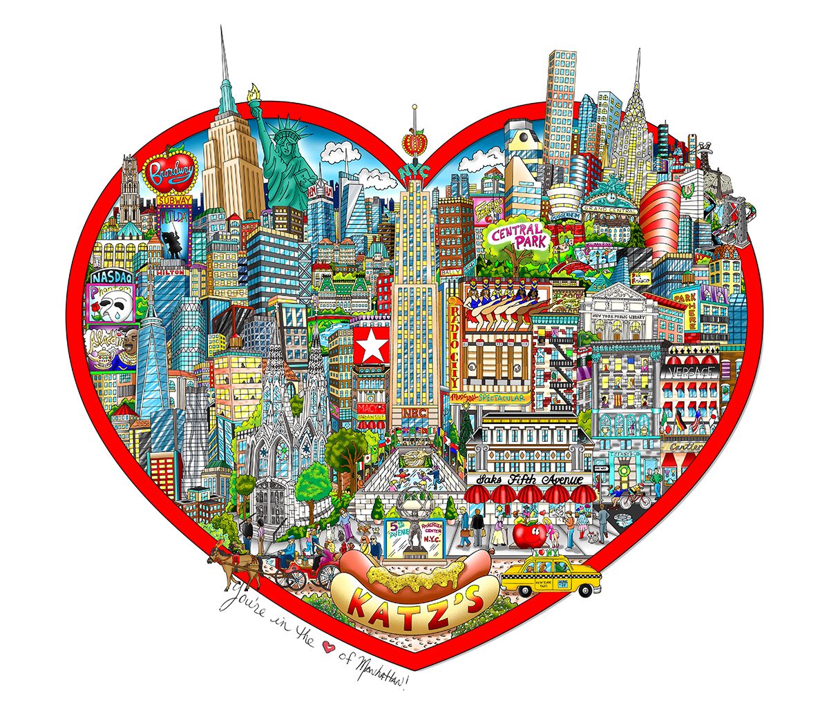 You're in the Heart of Manhattan | Fazzino